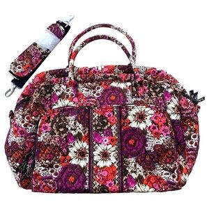 NEW VERA BRADLEY Weekender Bag ROSEWOOD Floral Carry-On Travel Overnighter NW0T